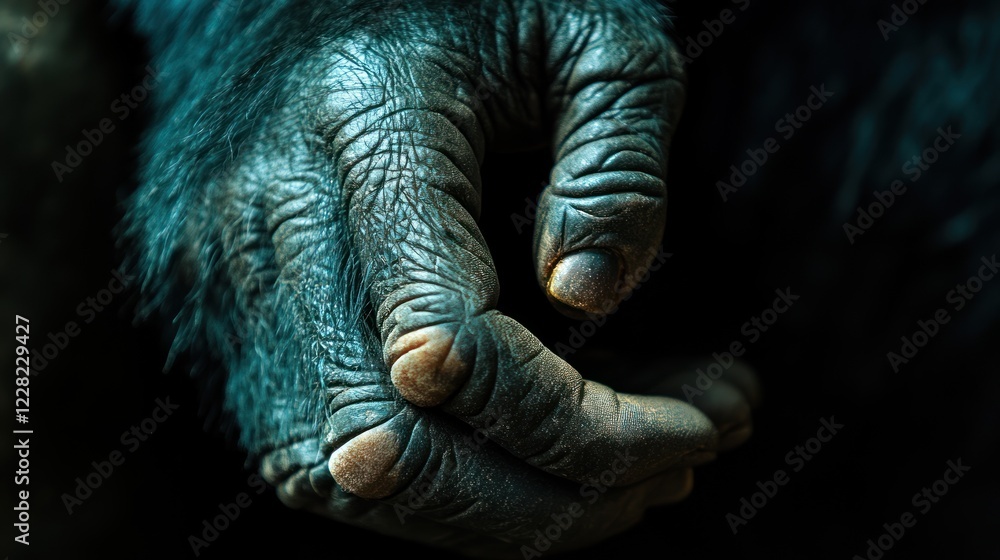 A Close Up View Of A Gorillas Hand A Close Up View Of A Gorillas Hand