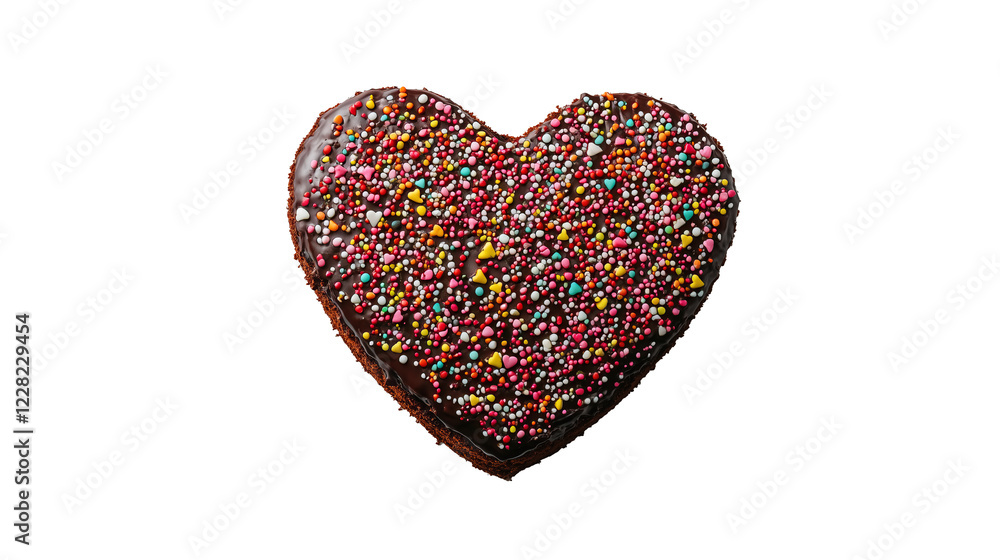 heart-shaped cake with berries on transparent fleece heart-shaped cake with berries on transparent fleece