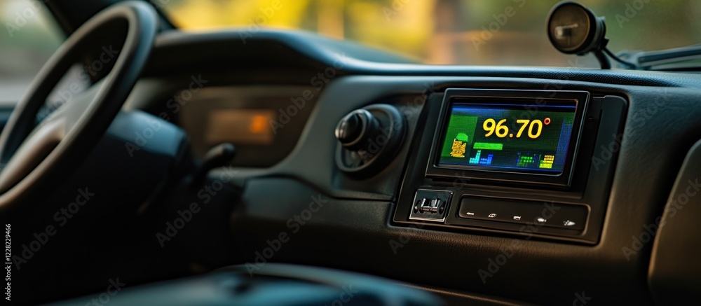 Dashboard Display of Modern Vehicle Interior Dashboard Display of Modern Vehicle Interior