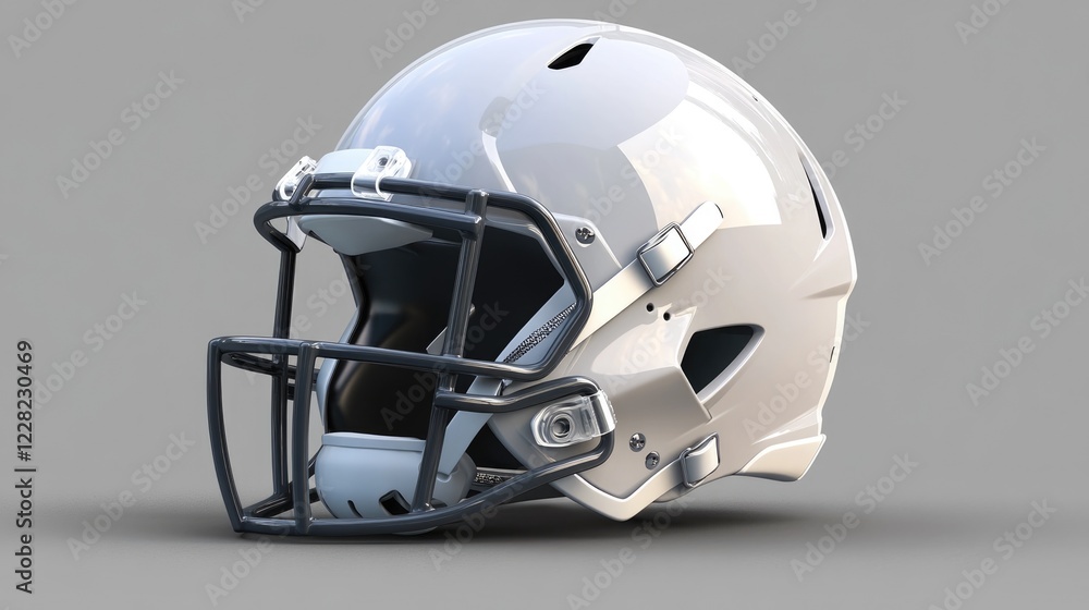 American Gridiron Helmets on Isolated White Background for Sports Enthusiasts American Gridiron Helmets on Isolated White Background for Sports Enthusiasts