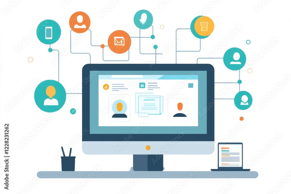 Professional Admin Concept for Business: Office Administration and Web Communication Background Professional Admin Concept for Business: Office Administration and Web Communication Background