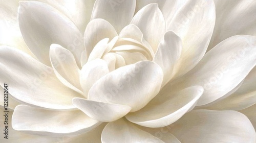 Delicate White Flower Petals Close Up photo