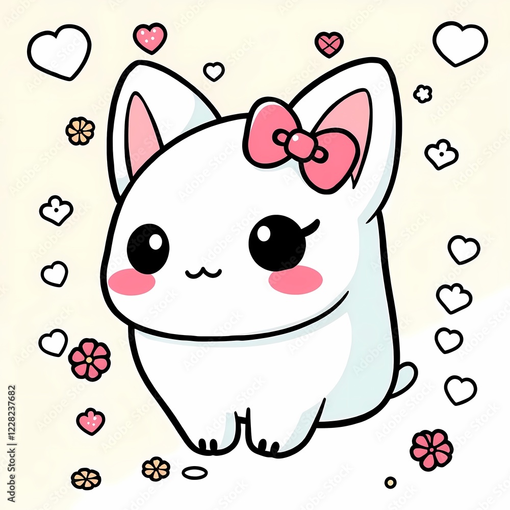Fototapeta premium cat and heart