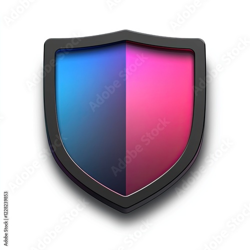 Free Download Digital shield icon, gradient colors, white background, security concept, website graphic - GFXLoad