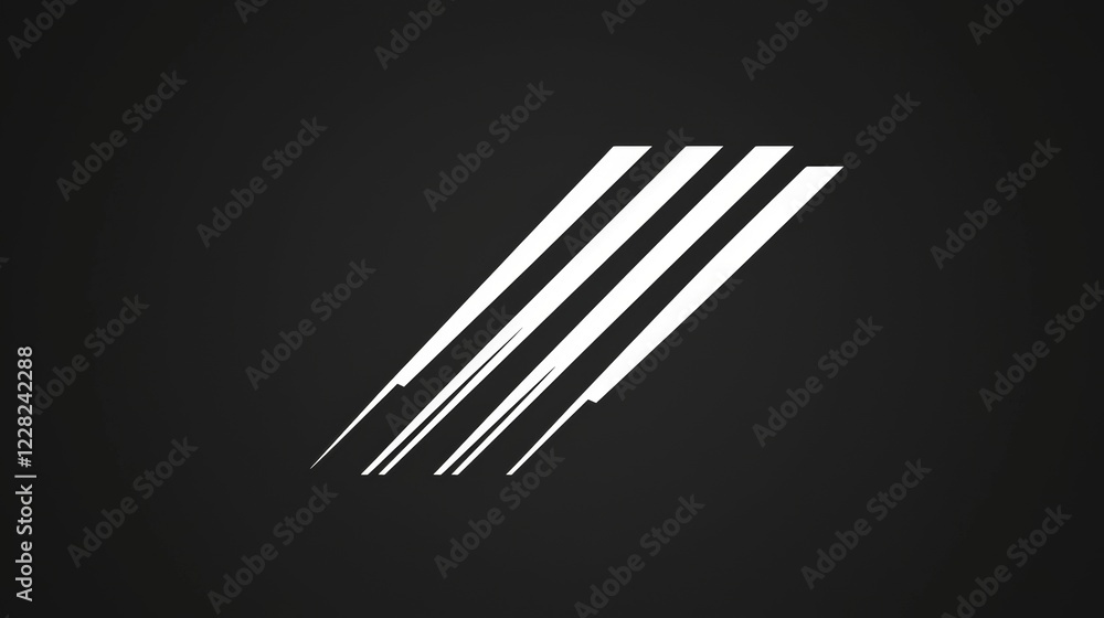 Abstract white shapes on a black background create a dynamic and modern visual composition emphasizing motion Abstract white shapes on a black background create a dynamic and modern visual composition emphasizing motion