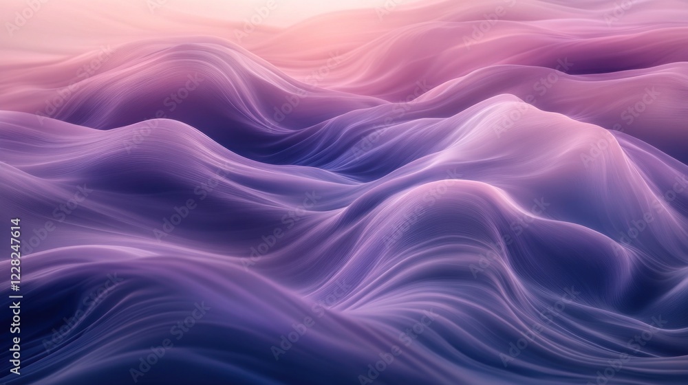 Abstract Purple and Pink Wave Landscape Abstract Purple and Pink Wave Landscape