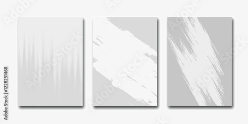 Set of wrinkled white paper in A4 format. Crumpled empty sheets of paper with shadow for posters and banners. Vector illustration