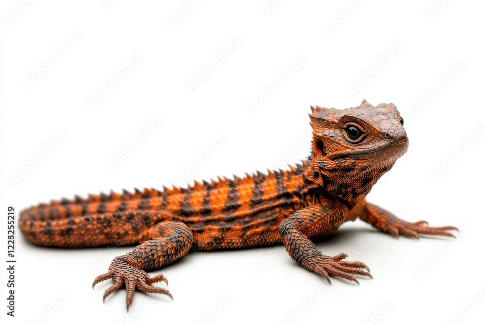 Obraz premium Thorny devil lizard showcasing unique patterned scales in a minimalist composition