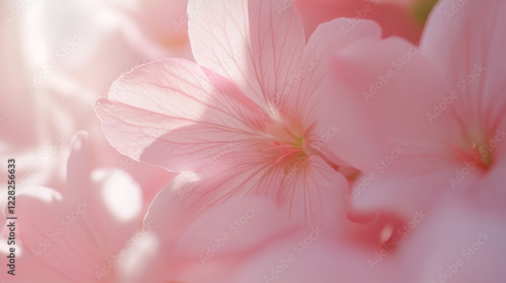 Delicate Pink Flower Petals Softly Illuminated Delicate Pink Flower Petals Softly Illuminated