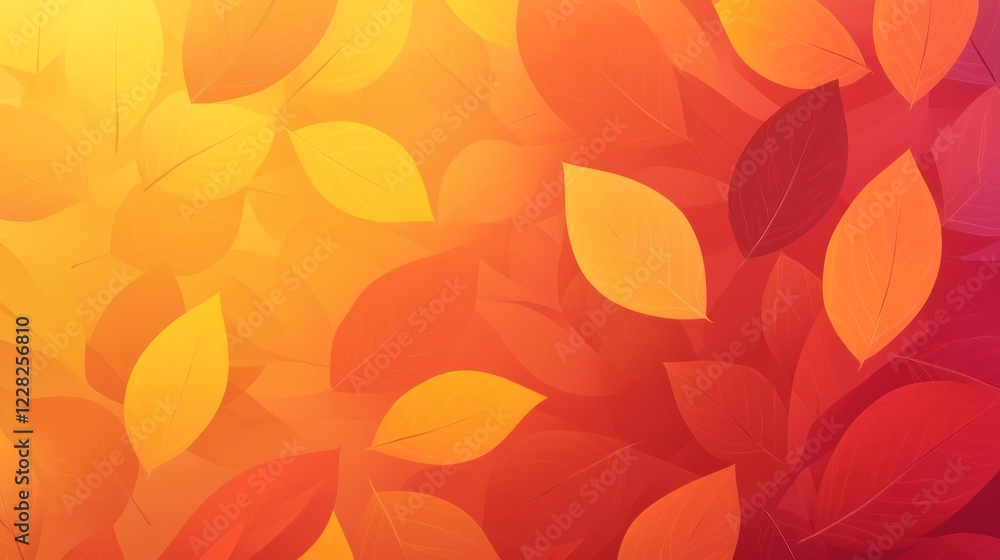 Autumn Leaves Gradient Background Design Autumn Leaves Gradient Background Design