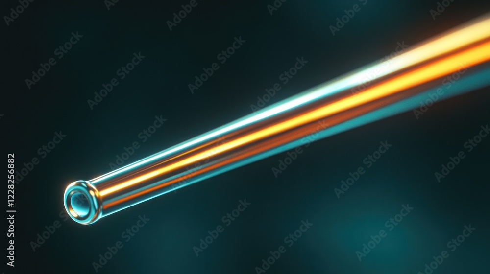 Glowing Metallic Tube Abstract Background Design Glowing Metallic Tube Abstract Background Design