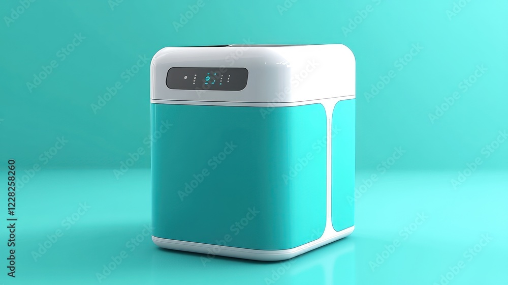 Modern Teal and White Air Purifier Device Modern Teal and White Air Purifier Device