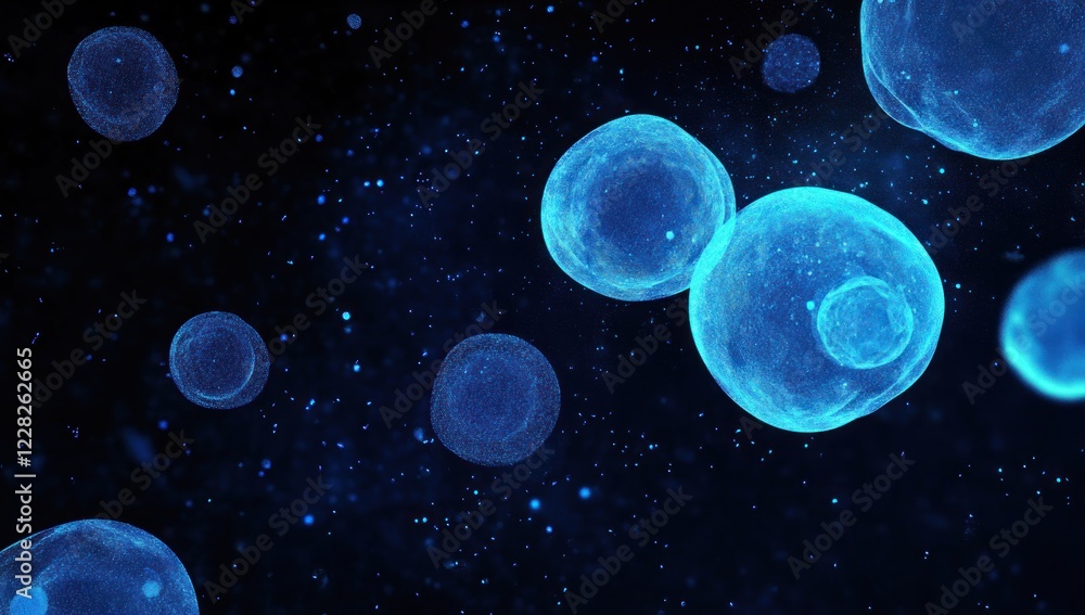 Microscopic Cellular Cosmos: A Deep Dive into the Blue Realm of Cells Microscopic Cellular Cosmos: A Deep Dive into the Blue Realm of Cells