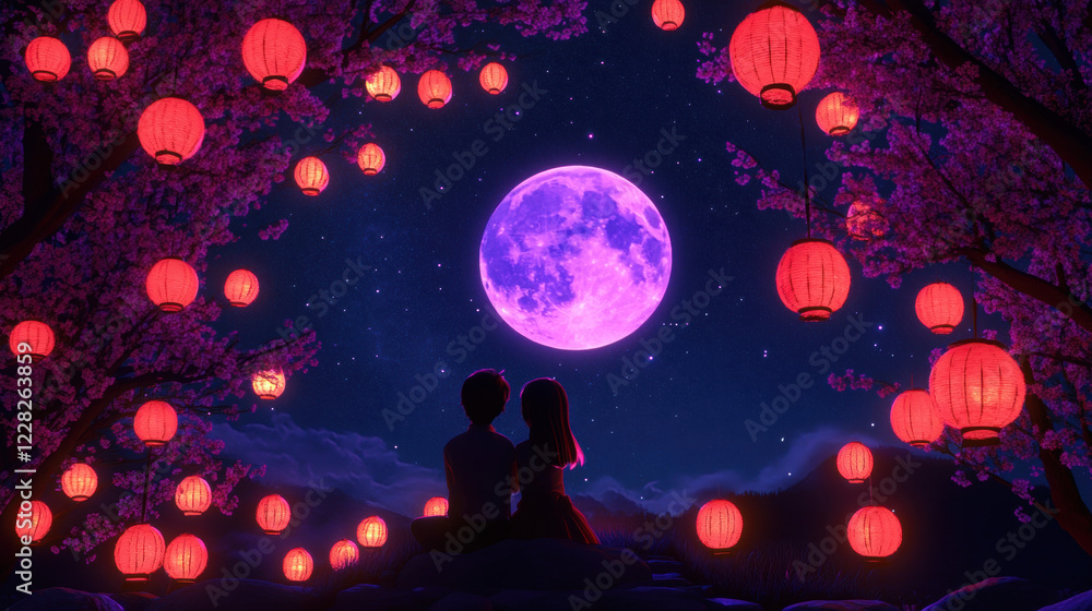 romantic anime scene 3d romantic anime scene 3d