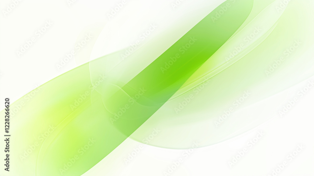 Abstract green wave flowing on white background Abstract green wave flowing on white background