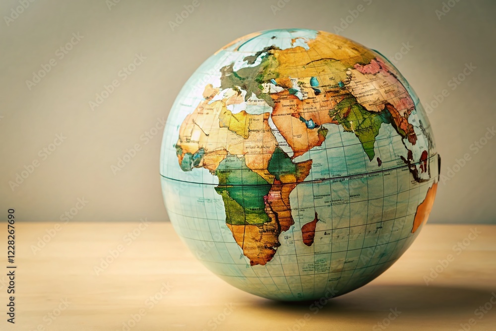 Minimalist World Map Globe Background: Earth in Simple Style Minimalist World Map Globe Background: Earth in Simple Style