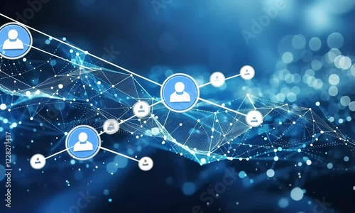 Wallpaper Mural Global Network Digital Connections, Data Flow, Abstract Background, Tech Concept Torontodigital.ca