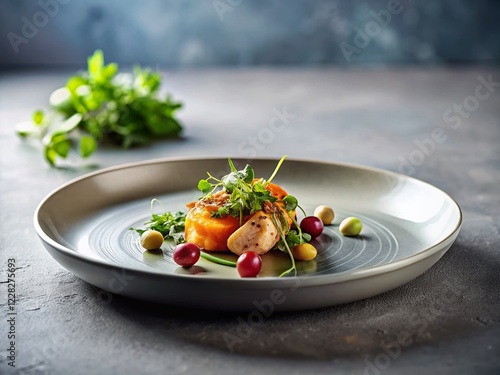 Wallpaper Mural Modern Minimalist Website Template Professional Food Photography: Clean Table Setting with Simple Dish Torontodigital.ca