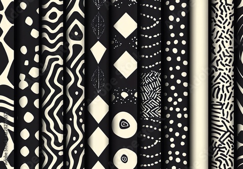 Universal different vector seamless patterns