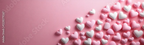 A candy heart border frame, perfect for Valentine's Day, romantic promotions, and creative designs.