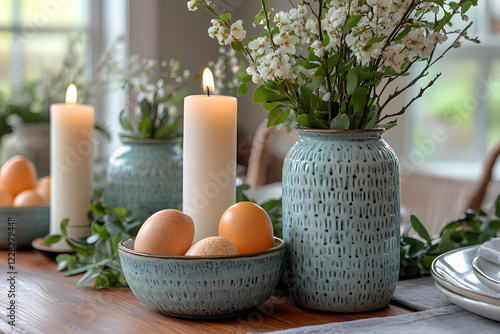 Wallpaper Mural A traditional Nowruz table setting featuring goldfish bowls, colorful decorations, and festive elements, symbolizing renewal and celebration Torontodigital.ca