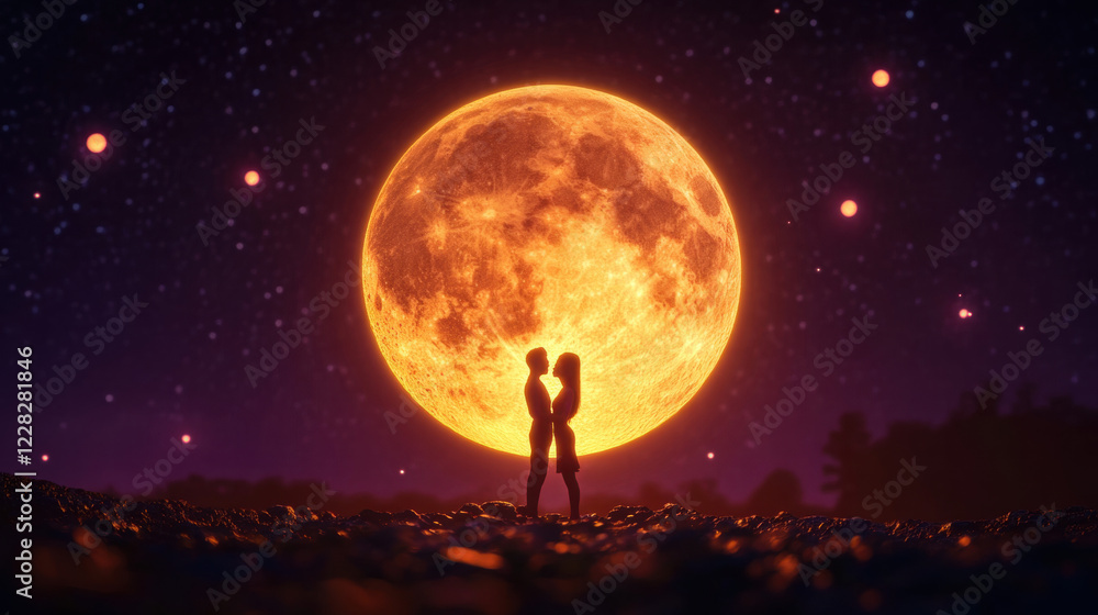romantic moon 3d romantic moon 3d