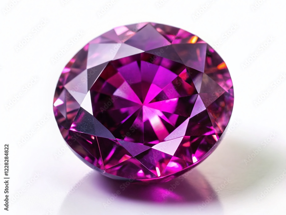 Natural Purple Garnet Gemstone, Loose, White Background, Jewelry Making Natural Purple Garnet Gemstone, Loose, White Background, Jewelry Making