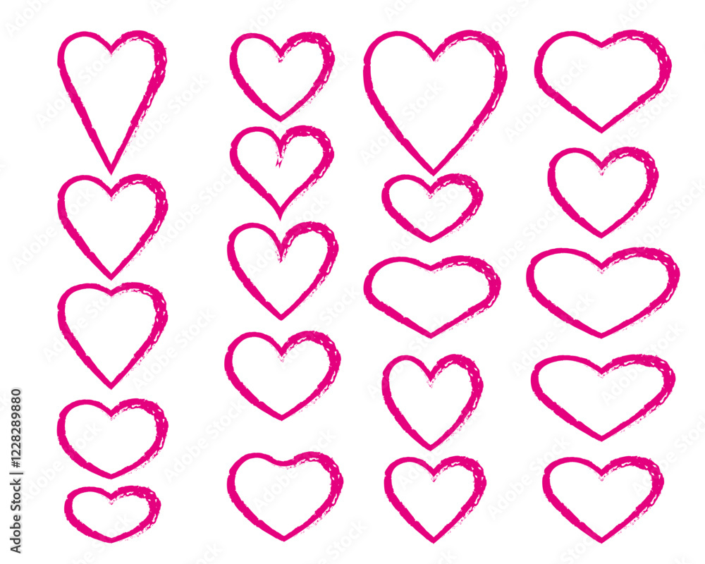 Set of hearts different shape.Valentines day icon collection Set of hearts different shape.Valentines day icon collection