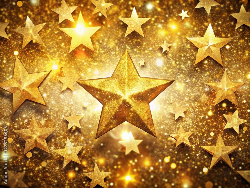 Panoramic Gold Star Background for Marketing & Business Promotion Panoramic Gold Star Background for Marketing & Business Promotion