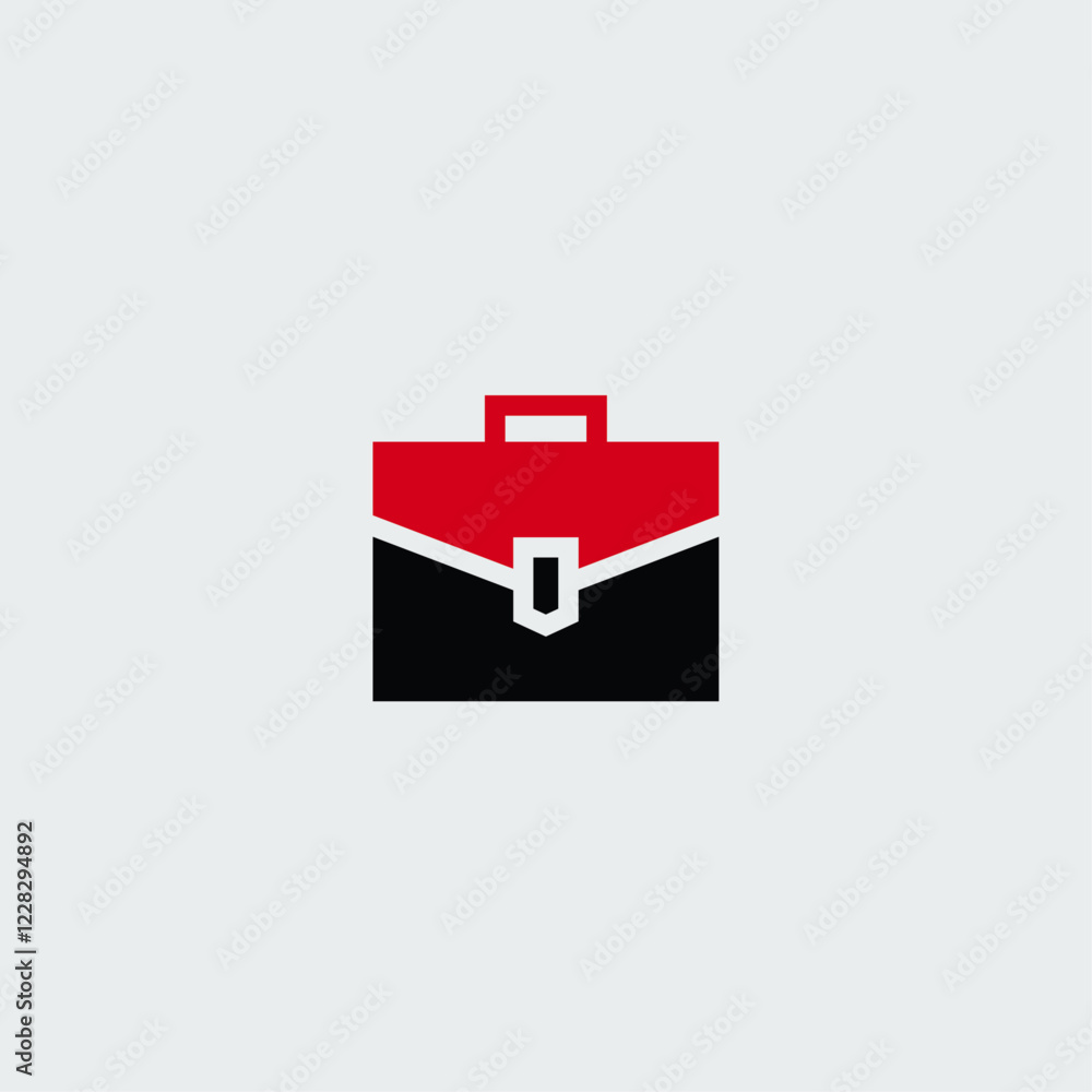 Obraz premium Briefcase icon flat vector design