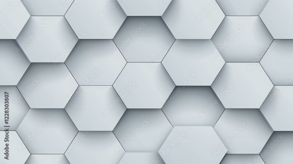 Naklejka premium Explore a sleek seamless hexagon pattern that embraces a modern vibe with its subtle grey tones, ideal for any design project.