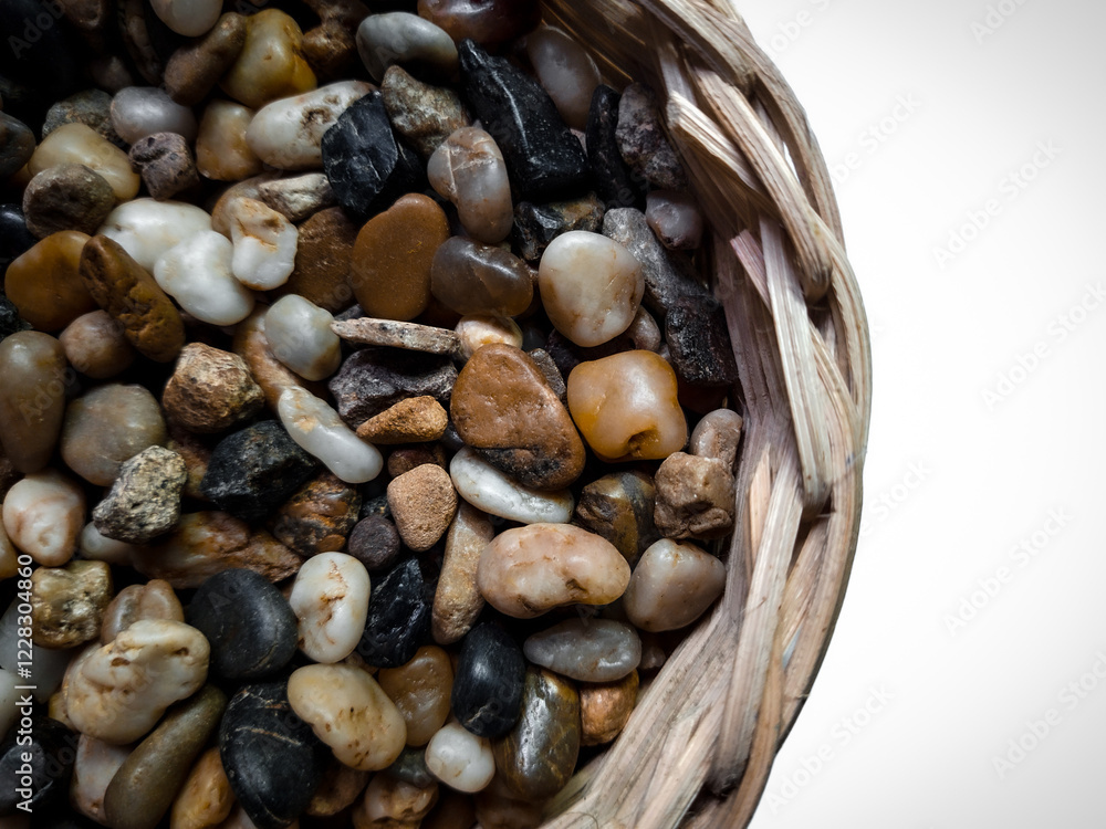 background Close-up texture pattern of colorful pebbles background Close-up texture pattern of colorful pebbles