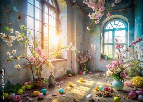 Pastel Easter Abandoned Building Urban Exploration Photography