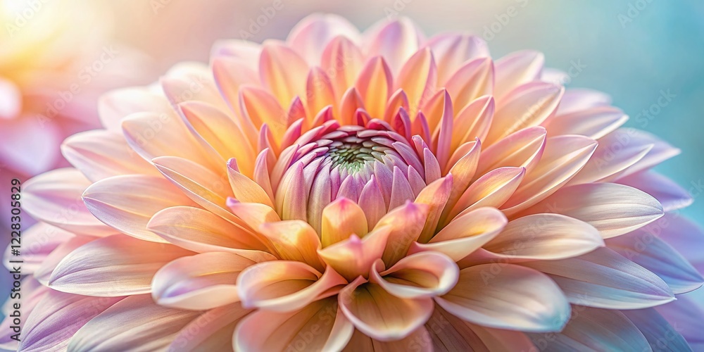 Fototapeta premium Pastel Flower Close-up: Delicate Petals & Soft Hues - Architectural Photography Style