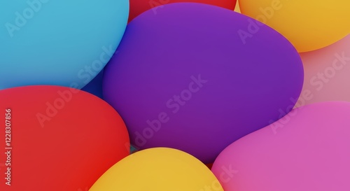 Colorful Abstract Pebbles: A vibrant collection of smooth, colorful pebbles in shades of red, purple, blue, pink, and yellow create a captivating abstract image.