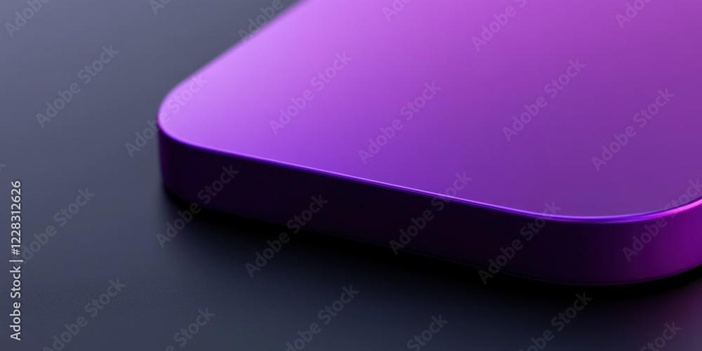 Purple rounded rectangle object on dark background. Purple rounded rectangle object on dark background.