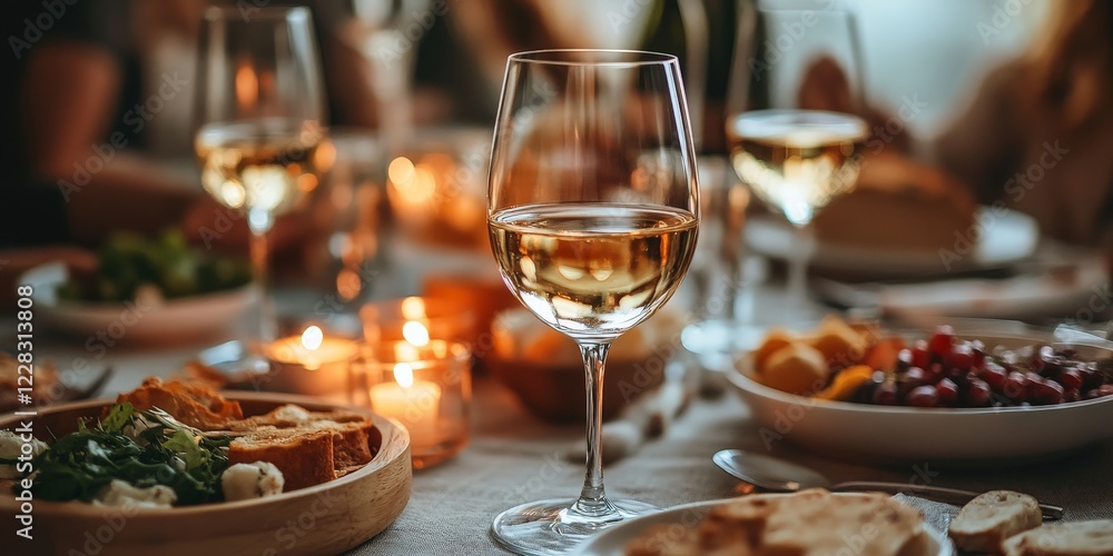 A candlelit dinner table with red wine, symbolizing romance and elegance. Ideal for Valentine's Day and lifestyle themes. A candlelit dinner table with red wine, symbolizing romance and elegance. Ideal for Valentine's Day and lifestyle themes.