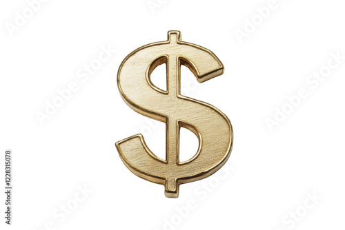 Gold Dollar Sign Represents Wealth and Prosperity, a Symbol of Financial Success.