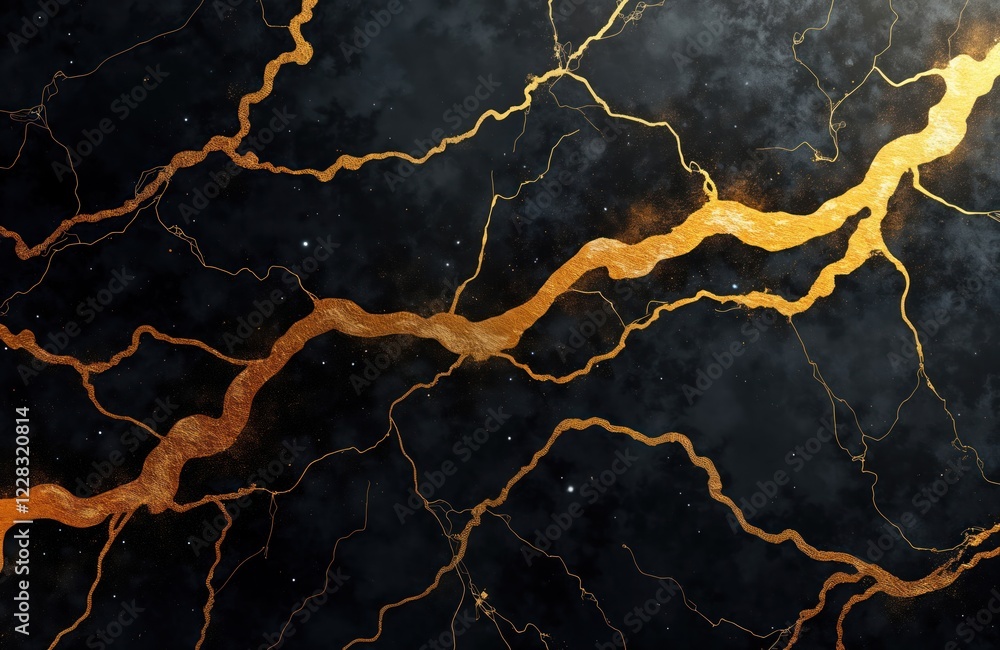 Luxurious black marble background with golden veins. Abstract marbled texture creates elegant modern design. Fluid black, gold marbled backdrop suitable for banner, greeting card, invitation. Gold Luxurious black marble background with golden veins. Abstract marbled texture creates elegant modern design. Fluid black, gold marbled backdrop suitable for banner, greeting card, invitation. Gold