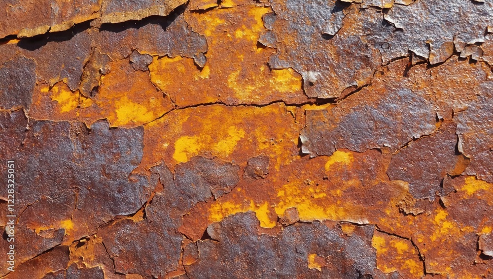 Aged rusted metal with rich orange patinas and corroded surface, high contrast between oxidation and raw stee Aged rusted metal with rich orange patinas and corroded surface, high contrast between oxidation and raw stee