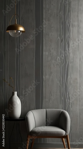 a minimalist wallpaper featuring abstract lines and curves in varying shades of gray, creating a sophisticated and modern monochrome