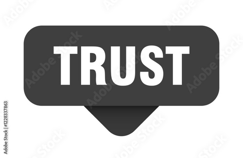 trust sticker. trust sign on transparent background
