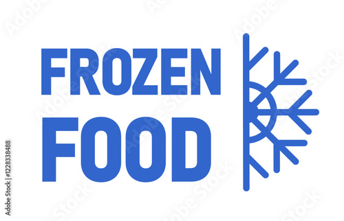 Frozen food logo design. Vector illustration