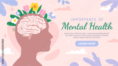 Mental health awareness design. Vector illustration