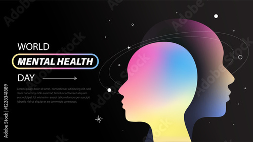 World Mental Health Day design. Vector illustration