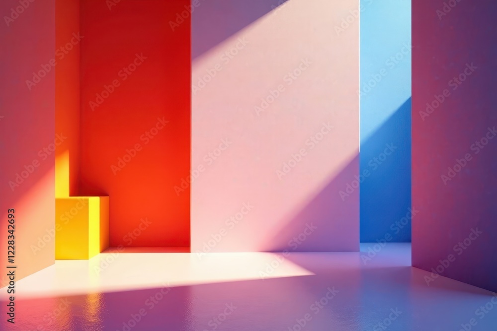 Asymmetrical forms, sharp angles, light and shadow, angles, modern Asymmetrical forms, sharp angles, light and shadow, angles, modern