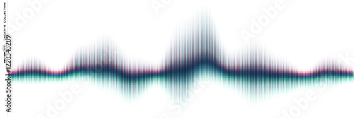 Sound wave equalizer. Music soundwave spectrum, audio dynamic visualizer