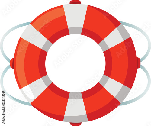 Life Buoy on a white background vector art illustration