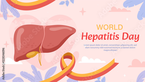 World Hepatitis Day illustration. Vector illustration