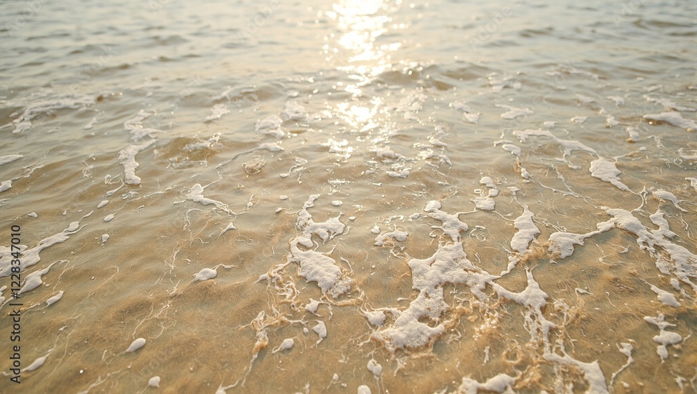Sunlight patterns dancing underwater on sandy floor Sunlight patterns dancing underwater on sandy floor